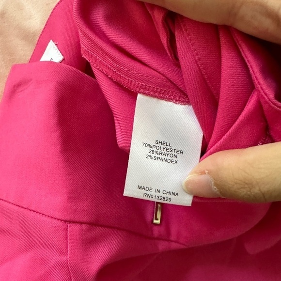 NEW Lovers + Friends Hot Pink Imani Cropped Slit Split Pants Trousers Barbie - Picture 7 of 8